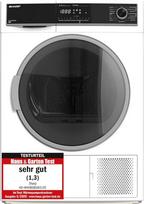 "Sharp" KD-HHH8S8GW3-DE Šilumos siurblio džiovyklė su "BubbleDrum" būgnu 8 kg baltos spalvos
