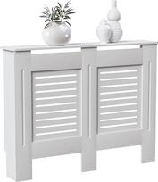 "Vida Designs Milton" radiatoriaus dangtis Šiuolaikinė baltai dažyta MDF spintelė Vidutinis aukštis 82 cm plotis 111 cm gylis 19 cm