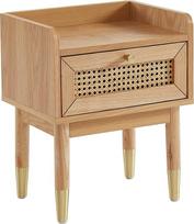BAÏTA Leon06 Naktinis staliukas, mediena, ąžuolas, L 40 cm