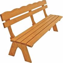 DEGAMO Freital sodo suolas XXL 4 vietų 200 cm pušies masyvo šviesiai lakuotas stabilus lauko suolas