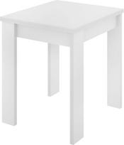 DEKIT GRUPO RIMOBEL BOK išskleidžiamas valgomojo stalas virtuvėje, melamino metalas, baltas, 77-79-77x67-134x67 cm