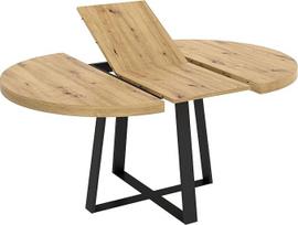 DEKIT GRUPO RIMOBEL Duna apvalus ištraukiamas valgomojo stalas Melaminas Nordic 77 x 110-158 cm