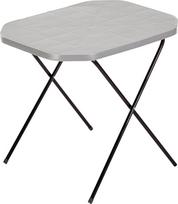 PATIO sodo stalas Mažas sulankstomas 70 x 53 cm šoninis stalas Lauko stačiakampis pilkas šviesus