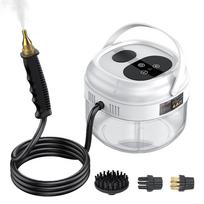 Pressurized Handheld Multi-surface Steam Cleaner with 3 Brushes and Extended Rod for Home Portable EU Plug balta