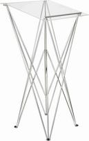 Rašomasis stalas "Spider Desk" - sulankstomas stalas iš skaidraus akrilo 49 x 49 cm 115 cm stovėjimo aukščio Lengvas, sulankstomas rašomasis stalas, pagamintas iš tvirto aliuminio ir akrilo