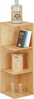 Relaxdays Eckregal Bambus, 3 Ablagen HxBxT: 85,5 x 29 x 29 cm, Bücherregal, Küchenregal, Aufbewahrung, Lagerung, natur, 1 Stück