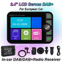 DAB+ automobilinis skaitmeninis radijo FM imtuvas BT MP3 grotuvas 2,4 colio ekranas DAB, skirtas Europos automobilių garso signalų transliacijai telefono skambučiui
