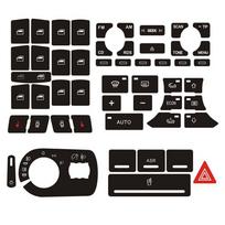 Button Repair Decal Stickers Anti-scratch Black Car Parts