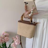 Straw Bag Women'S Summer Wind Versatile Messenger Bag High-End Handbag Women'S Woven Bag