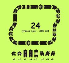 Kelio trasos mašinėlėms - 24 dalių