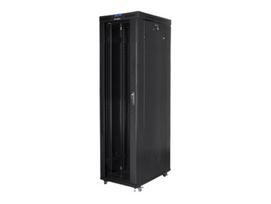 Lanberg | Rack cabinet 19" free-standing 47U/800x1000 (flat pack) with glass door, LCD | FF01-8047-12BL | Black|FF01-8047-12BL
