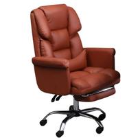 Premium Elegance biuro fotelis su atrama kojoms – ruda PVC oda