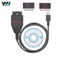 VAG K CAN Commander 1.4 K+CAN FTDI FT232RL OBD 2 OBD2 VAG COM Automobilių diagnostikos įrankių sąsaja VAGCOM K-line kabelis, skirtas VW