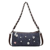 Premium Sense Diamond-Encrusted Messenger Bag Women'S Commuter Versatile Shoulder Bag Casual And Fashionable Underarm Bag Tide 22*12*11 ruda