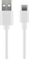 MicroConnect USB-C to USB2.0 A Cable, 2m White, for synching and