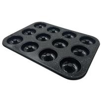 Granitinė kepimo forma 12 spurgų, juoda
