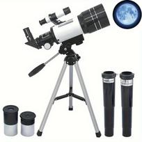 Reflektorius Astronominis Teleskopas Didelės raiškos Didelio didinimo Teleskopas, 30070 Modelis Dienos ir nakties Dvigubo naudojimo Astronominis Teleskopas balta
