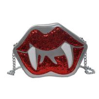 Funny Big Lip Shape Messenger Bag Women'S Summer Fashion Personality Sequin Chain Shoulder Bag Tide 23*6*16 sidabras