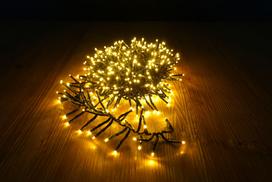 Elektrinė girlianda CLUSTER, 768 LED, IP44, 2500K, 5.8W, šiltai geltona, 4.5 m