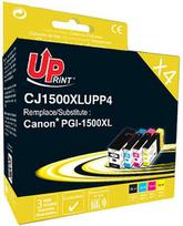 UPrint kompatybilny rašalas / tusz su PGI 1500XL, C-1500XL BK/C/M/Y PACK 4, 1xblack/1xcyan/1xmagenta/1xyellow, 36+3x14ml, didelės talpos
