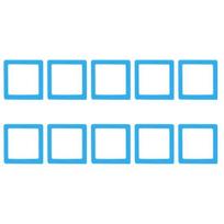 10Pcs Earrings Storage Box Multi-purpose Anti-oxidation Mini 3D Floating Picture Frame Jewelry Stone Presentation Case for Daily Use 7cm ežero mėlyna spalva