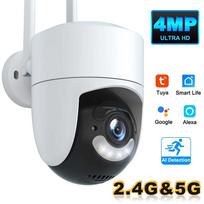 4MP Tuya WiFi lauko 2.4G/5G WiFi stebėjimo kamera su automatiniu sekimu, apsauga, išmanioji CCTV vaizdo kamera, Alexa Tuya Camera