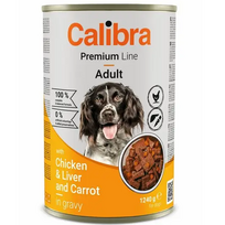 CALIBRA Dog Can Chicken/ Liver konservai šunims su vištiena 1240 g