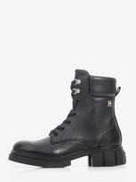 TOMMY HILFIGER Moteriški demisezoniniai odiniai aulinukai, LACE-UP BIKER LEATHER