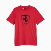 PUMA raudonos spalvos laisvalaikio marškinėliai vyrams Ferrari Race tonal Big Shield T - 62095102, XXL