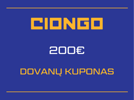 Dovanų kuponas 200 Eur