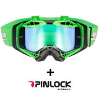 Akiniai LS2 AURA PRO BLACK H-V GREEN WITH IRIDIUM VISOR