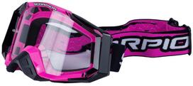 Akiniai SCORPION Goggle white/pink antifog clear