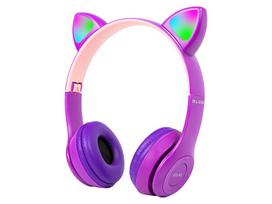 BLOW Wireless Bluetooth 5.0 LED headset for kids, purple earmuffs