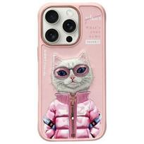 Nimmy iPhone 16 Pro 6.3" pink Cat case, Cool AND Cute 2.0