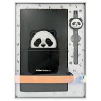 Nimmy 2-in-1 notebook + pen, black/black, Big Eyed Pet 2.0 Panda set