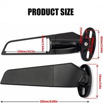 Suzuki Gsxr 600 750 1000 Gsx1300R Gsx650F Gsx-R motociklų veidrodėlis modifikuotas vėjo sparnas reguliuojamas besisukantis galinio vaizdo veidrodėlis juoda