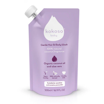 KOKOSO BABY kūno ir plaukų prausiklis kūdikiams kokosų kvapo, 500 ml., papildymas