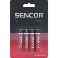 Cinko ir anglies baterijos AAA 1.5V Sencor, 4 vnt.