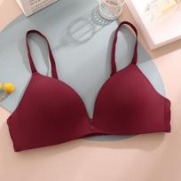 Women Seamless Bras Soft Push Up Bra Non-Wire Sexy Bra Brallete Plus Size Lingerie 36/80C(4 rows  3 hooks) raudona