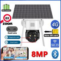 4K 8MP IP Apsaugos Saulės 4G SIM Kortelės/wifi Stebėjimo Kameros Lauko PTZ Belaidė CCTV Kamera Judesio Aptikimas Only WiFi Camera