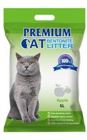 Premium Cat Clumping Bentonite kraikas - obuolys katėms 5L