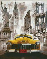"New York" - Deimantinės mozaikos paveikslas ANT PORĖMIO