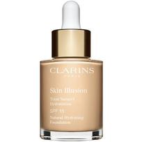 Clarins Skin Illusion Natural Hydrating Foundation spindesio suteikiantis drėkinamasis serumas SPF 15 atspalvis 101W Linen 30 ml