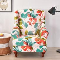 2 vnt./komplektas Spausduotas sparnuotas fotelio užvalkalas Armchair Slipcovers Baldų apsauga miegamajam, biurui, svetainei, namų dekoravimui Sofos užvalkalas 2pcs/set