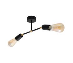 Ant paviršiaus montuojamas sietynas ROSETTE 2xE27/15W/230V juodas/auksinis