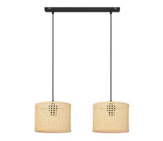 Pakabinamas sietynas ALBA 2xE27/15W/230V rotango/juoda