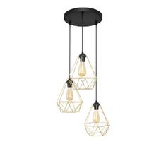 Pakabinamas sietynas KARO 3xE27/15W/230V auksas/juoda
