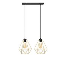 Pakabinamas sietynas KARO 2xE27/15W/230V auksas/juoda