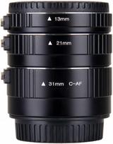 13 mm, 21 mm & 31 mm extension tube setEnables closer focusingBetter macro photos with current