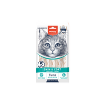 Wanpy Skin & Coat kreminis skanėstas katėms su tunu ir lašiša, 70 g